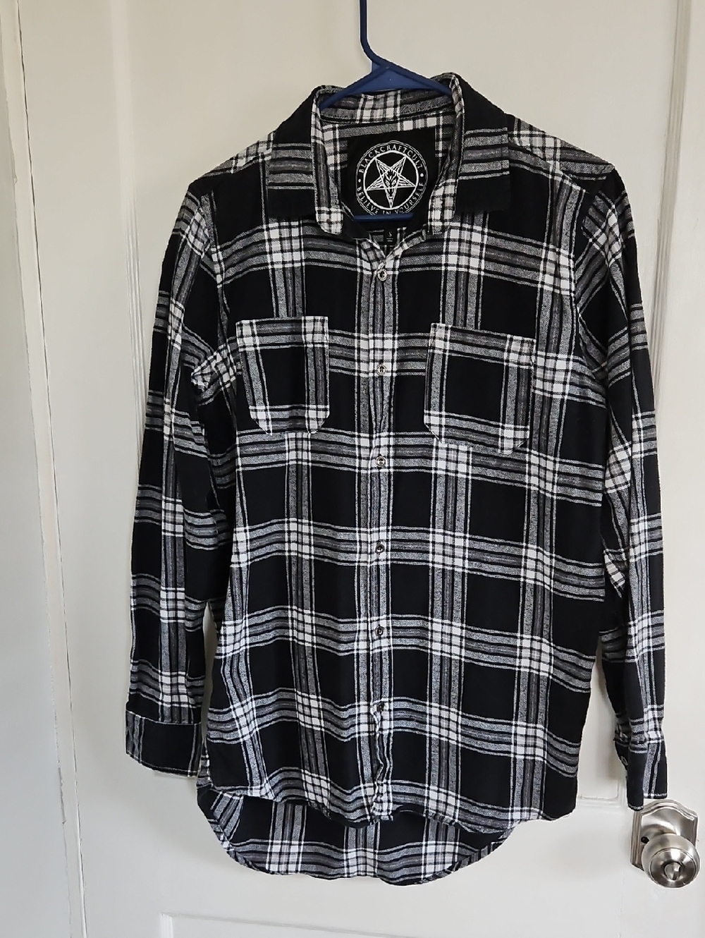 Blackcraft Cult Men's Black & White Plaid Button-Down Shirt